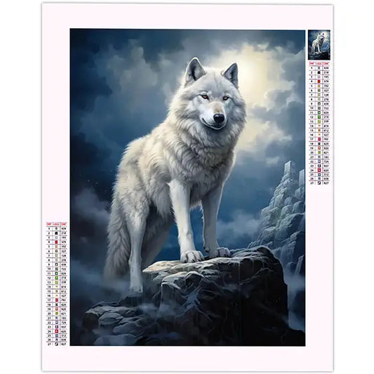 Diamond Painting Loup Blanc