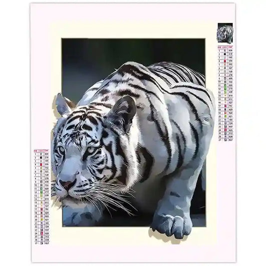 Broderie Diamant Tigre 3D