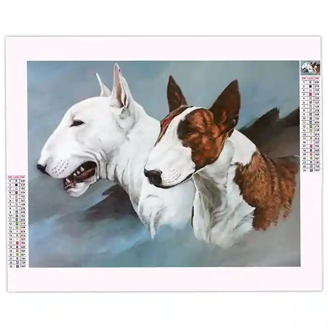 diamond painting Bull Terrier