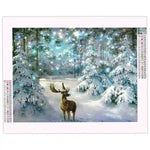 Broderie Diamant Cerf dans la Neige - Vignette | Broderie Diamant