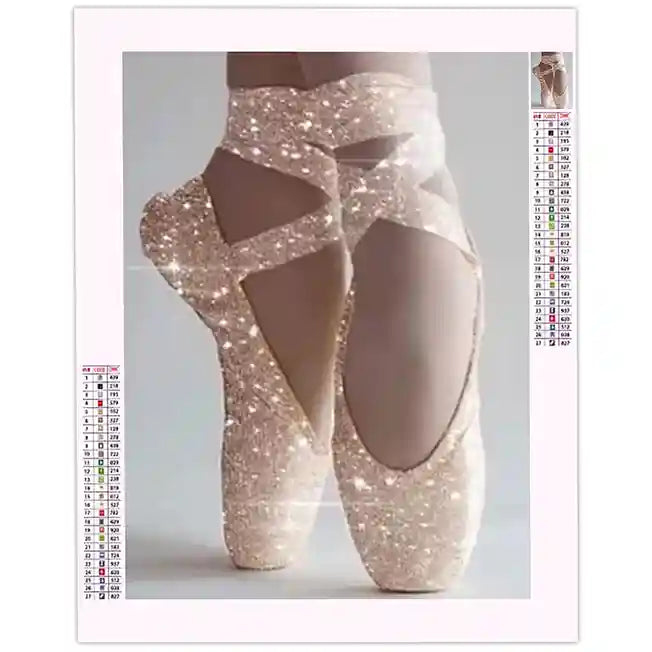 Broderie Diamant Chaussons de Danse