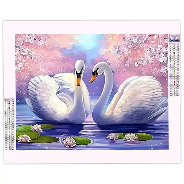 Broderie Diamant Cygne