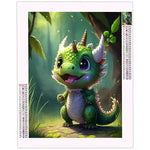 Broderie Diamant Dragon Vert - Vignette | Broderie Diamant