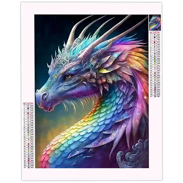 Broderie Diamant Tête de Dragon