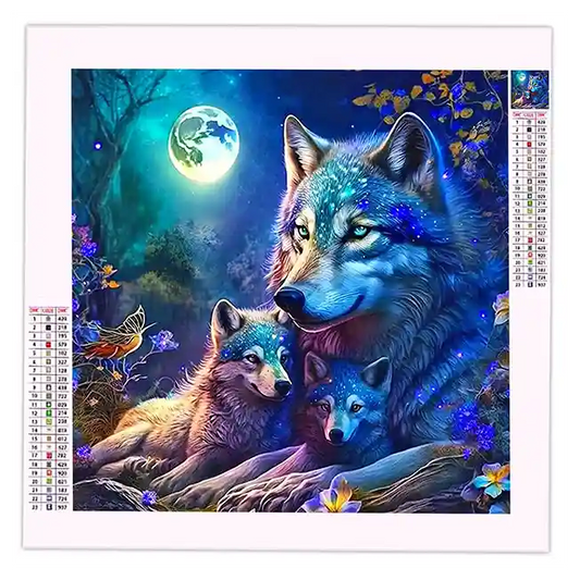 Diamond Painting Bébé Loup