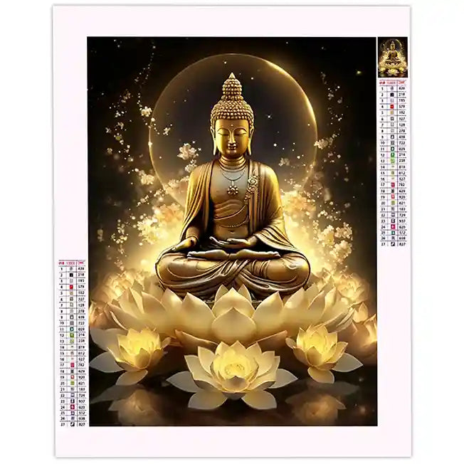 Diamond Painting Bouddha Or