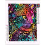 Diamond Painting Chat Coloré - Vignette | Broderie Diamant