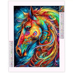 Diamond Painting Cheval Coloré - Vignette | Broderie Diamant