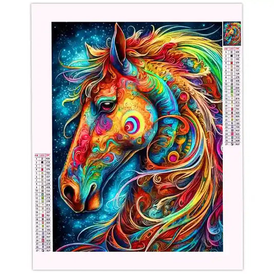 Diamond Painting Cheval Coloré