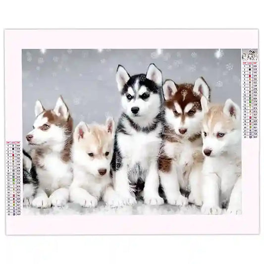 Diamond Painting Chiot Husky