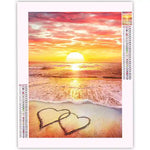 Diamond Painting Coeur Plage - Vignette | Broderie Diamant