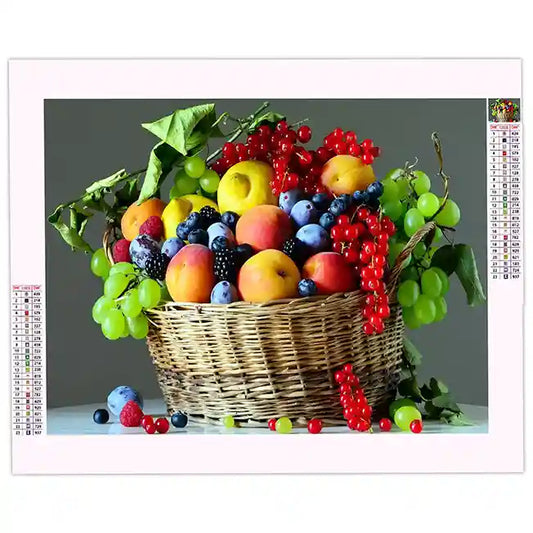 Broderie Diamant Corbeille de Fruits