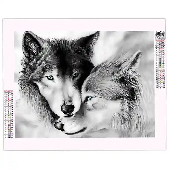 Diamond Painting Couple Loup