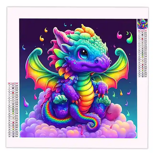 Diamond Painting Dragon Multicolore