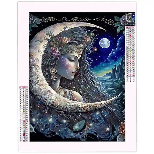 Diamond Painting Femme Lune