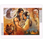 Diamond Painting Indien et Loup - Vignette | Broderie Diamant