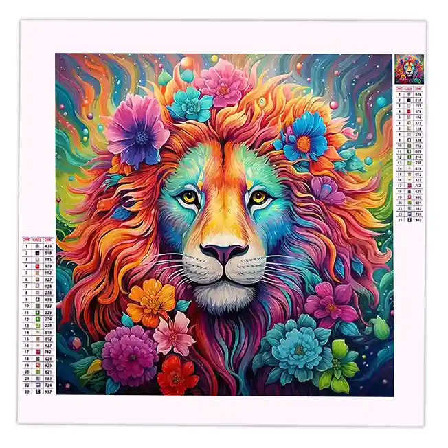 Diamond Painting Lion Coloré