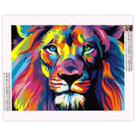 Diamond Painting Lion Multicolore - Vignette | Broderie Diamant