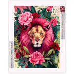 Diamond Painting Lion Rose - Vignette | Broderie Diamant