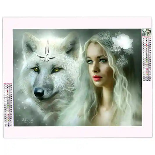 Diamond Painting Loup et Femme