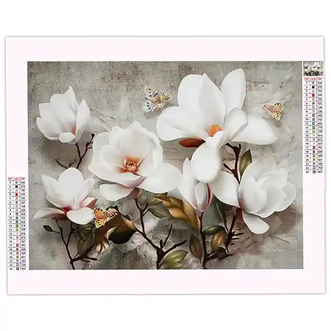 broderie diamant magnolia