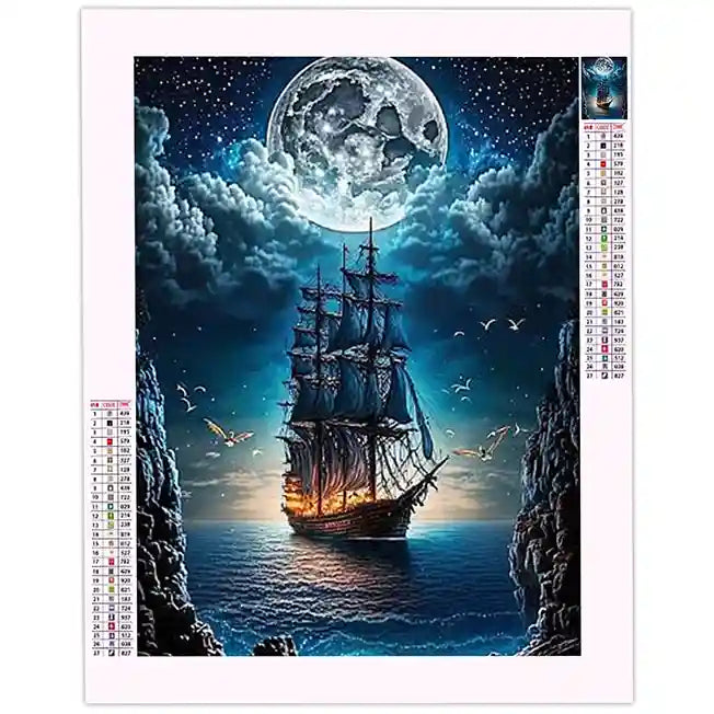 Diamond Painting Mer et Bateau