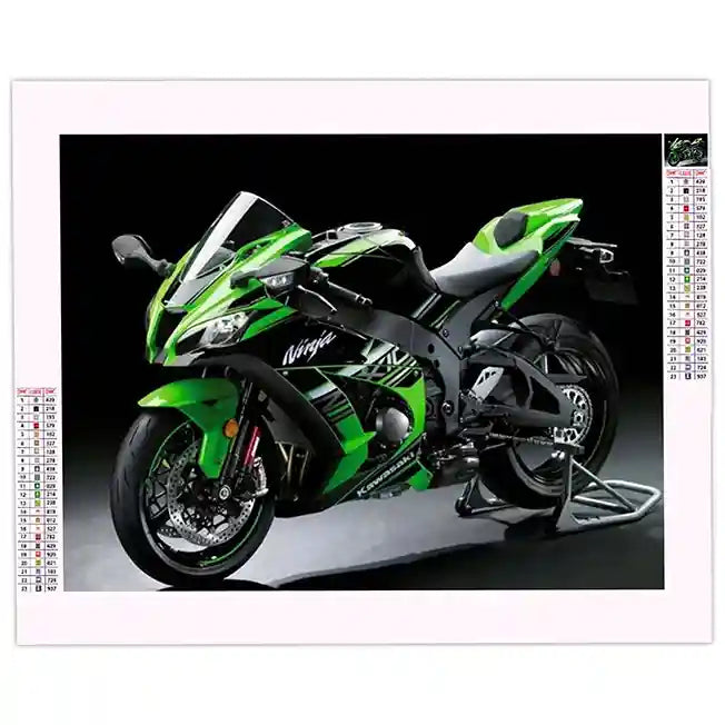 Diamond Painting Moto Kawasaki