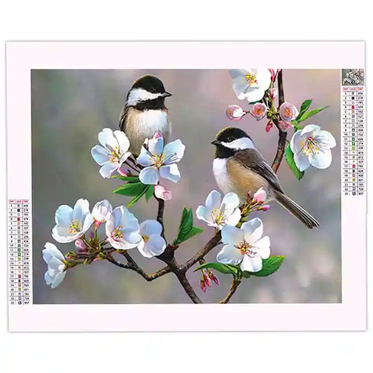 Diamond Painting Oiseaux et Fleur