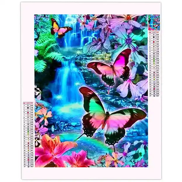 Diamond Painting Papillon Cascade