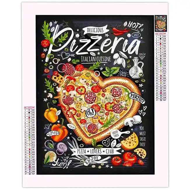 Broderie Diamant Pizza