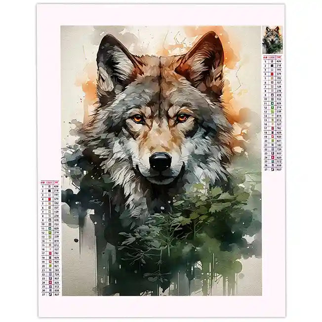 Diamond painting Tête de Loup