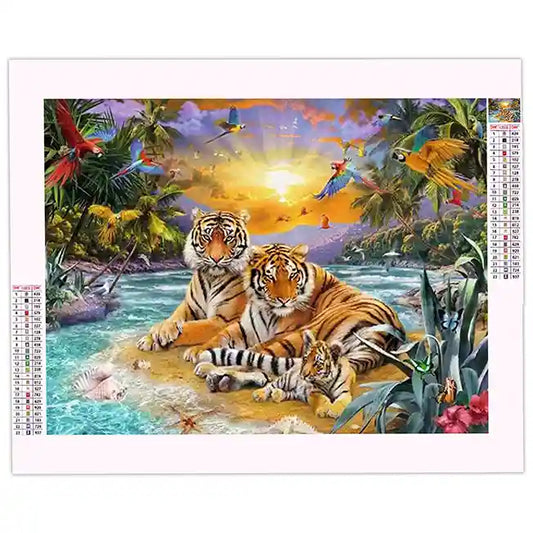 Diamond Painting Tigre Famille