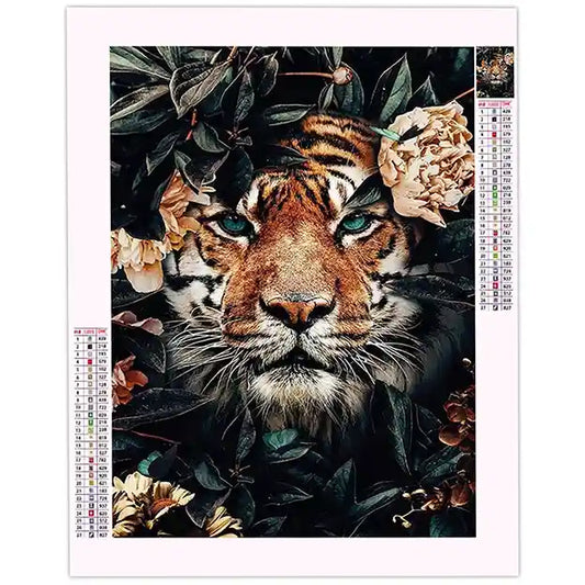 Diamond painting Tigre Fleur