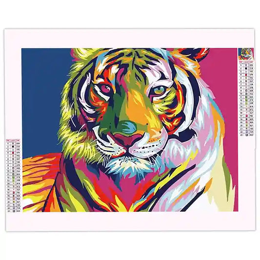 Diamond painting Tigre Multicolore