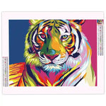Diamond painting Tigre Multicolore - Vignette | Broderie Diamant