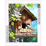 Painting Diamond Oiseaux Cabane - Vignette | Broderie Diamant